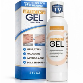 Fórmula alcalina de gel de Spencer, certificado por laboratorio para matar Staph Aureus en contacto con la piel, 4 Ounce Bottle Spencer's Gel