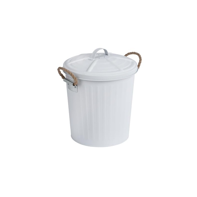 WENKO Gara Cosmetic Bin Matt White – Waste Bin Capacity: