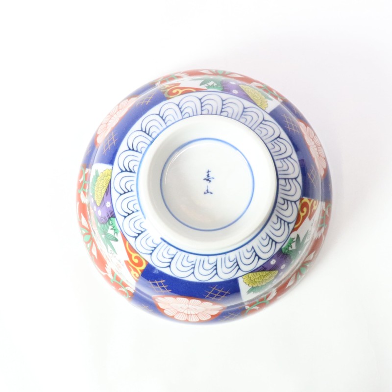 Large Tea with Lid, Brocade Peony Lid Bowl (6.2 x