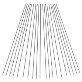 Feelers Aluminum Round Rod 1/8"(3mm) Diameter 6061 Aluminum Solid Stick for DIY Craft, 150mm Length, 20 pcs