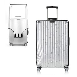 3 PCS Waterproof Transparent PVC Luggage Cover, Clear Suitcase Cover for Travel, Luggage Covers Suitcase Cover Protector Fits 20" 24" 28"