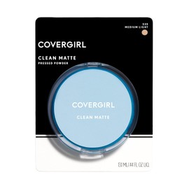 COVERGIRL Clean Matte Pressed Powder, Medium Light (Packaging May Vary)