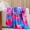 NEWCOSPLAY Super Soft Throw Blanket Deep Purple Rainbow Premium Silky