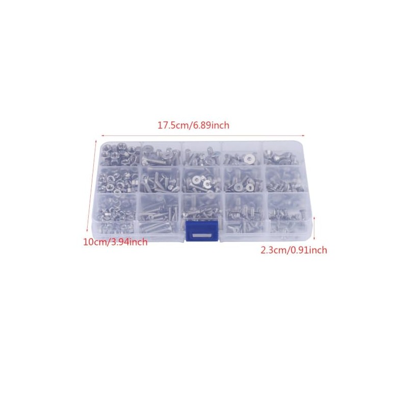 440PCS M3 + M4 + M5 Hex Socket Tornillos De