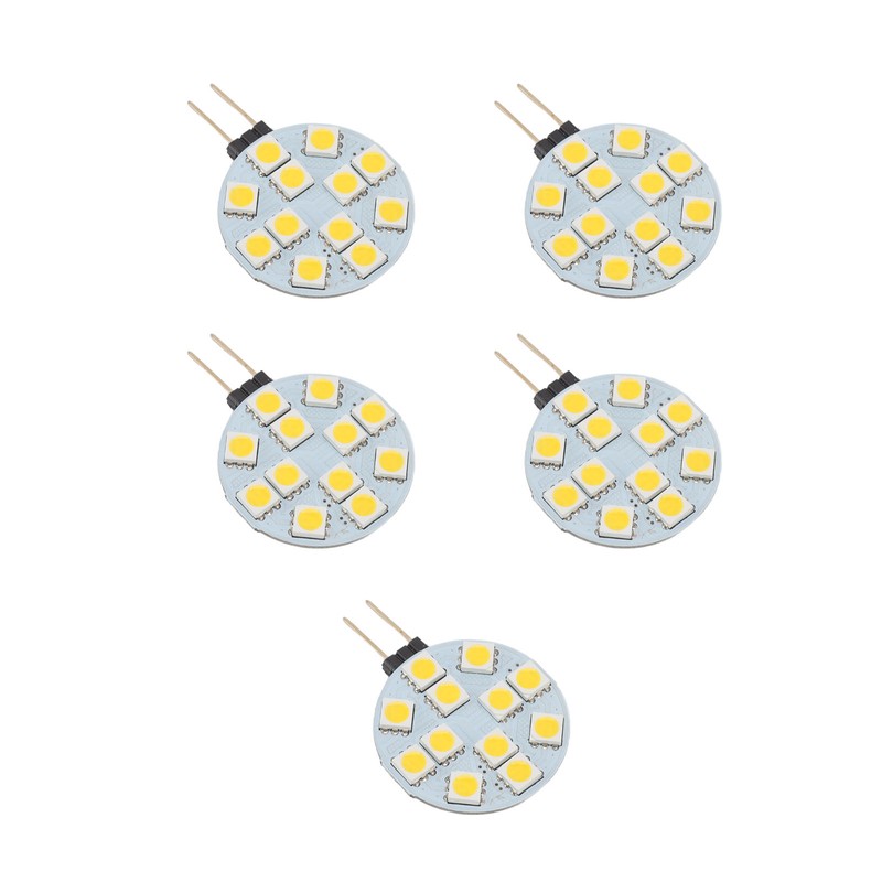 5pcs G4 LED Bulb 12V 2W Warm Light Energy Saving