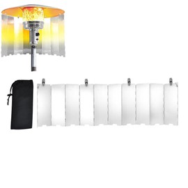 Winter Heater Reflector Shield Outdoor Heater Focusing Reflector Round Heater with Storage Bag for Patio Courtyard