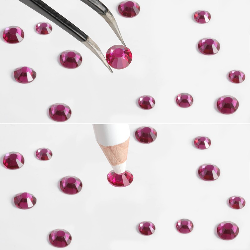 Beadsland Rhinestones for Makeup, 8 Sizes, 2500 Pieces, Crystal Flat