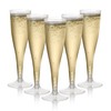 MATANA 96 Premium White Plastic Plates with Gold Rim, 2
