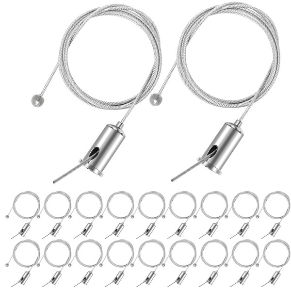 Teemyaa 20 Sets Hanging Wire Cable Kit for Hexagon Garage