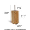 GOBAM Bamboo Toilet Bowl Cleaner with Holder for All Toilet