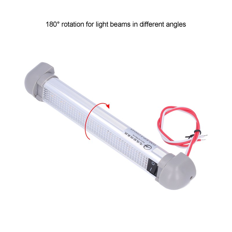 8.9in LED Awning Light Bar DC12V/24V 2W 180° Rotation IP66