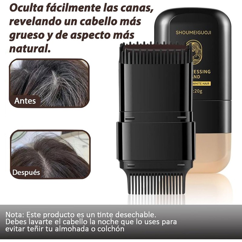 2 en 1 Portátil Peine para Tinte de Cabello, Marrón