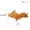 Totally Bamboo Upper Peninsula Shaped Bamboo Serving and Cutting Board