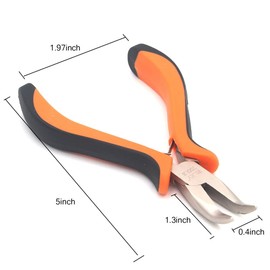 Mini Electronic Pliers 5 Inch Bent Chain Nose Pliers Wire Bending Wrapping Repair Tool for Jewelry Making