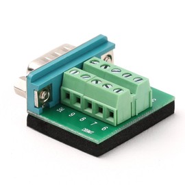DB9 Breakout Board DB9 RS232 Serial Male to Terminal Block 10P Adapter(Ultra Small Size)