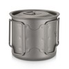 Lixada Lightweight Titanium 3 Pieces Set Titanium 750ml Pot 350ml
