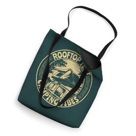 Retro Rooftop Tent Camping Vibes Badge Design Tote Bag