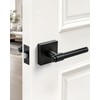 Black Interior Door Handle 4 Pack, Heavy Duty Closet Door