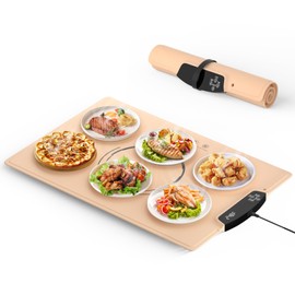 Defashun Electric Warming Tray 9 Temperature Setting Food Warming Mat with Auto Shut Off, LED Screen, Child Lock Rollable Food Warmer for Buffet, Parties, Family Gatherings