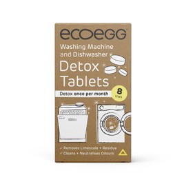 Ecoegg Detox Tablets for Washing Machine and Dishwasher, 8 Tablets, Removes Scale and Odours