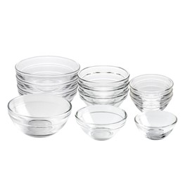 HillSpring 3 Sizes of Glass Prep Bowl Sets, Clear Small Pinch Bowls for Salt, Spices and Chopped Ingredients, 1.5oz/2.5oz/3.5oz, Set of 12