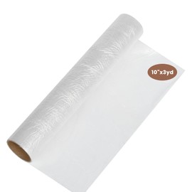 10" x 3Yd Water Soluble Embroidery Topping Film, Transparent Wash Away Water Soluble Backing, Cut into Variable Sizes for Machine Embroidery Stabilizer and Hand Sewing