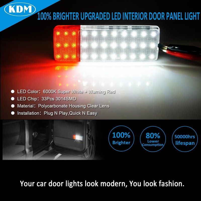 KDM LED Interior Door Panel Courtesy Light Assembly Fit for