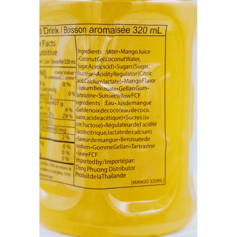 Mogu Mogu Mango Nata De Coco Juice, 10.82 Fl Oz