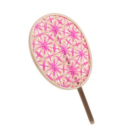 CAXUSD Colorful Woven Bamboo Hand Fan Vintage Style Summer Cooling Handheld Fan for Women Easy to Carry Traditional Chinese Decor for Warm Weather and Festivals