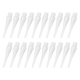 YOKIVE 80 Pcs Plastic Dart Tips, Game 2BA Thread Soft Darts Tips Replacements| Indoor Outdoor Play (White)