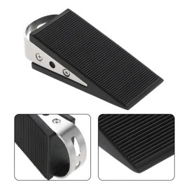 2 Pz Tope De Puertas Cuña Detener Para Puerta Duradero Negro Mate