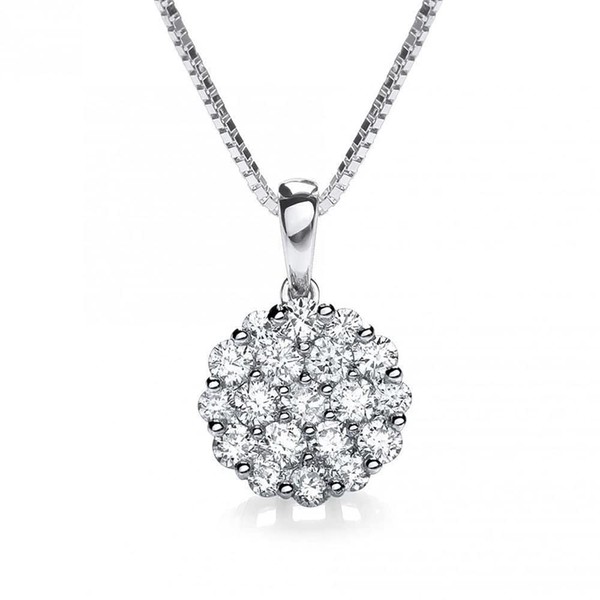 Koguxuix Fashion Jewelry 925 Sterling Silver Full Shiny CZ Crystal