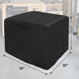 Waterproof Universal Generator Cover for Most Generators 6000-11000 Watt, Heavy Duty Thicken 600D Polyester,Weather and UV Resistant(30 x 30 x 26 inch-Black)