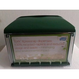 Tork Xpressnap Tabletop Restaurant Napkin Dispenser Clear/Green