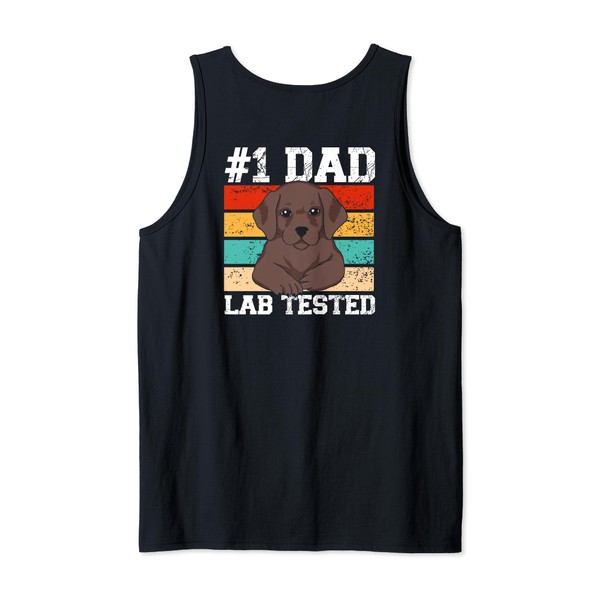 #1 Dad Lab Tested Backprint Tank Top, black
