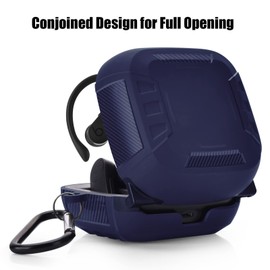 AIRSPO Compatible with Powerbeats Pro Wireless Earbuds Case TPU Military Shell Full Body Protective Cover Skin for Powerbeats Pro (Navy)