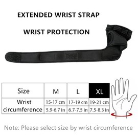 Ginojex Sport Gloves Weightlifting Gloves Wrist Wraps for Gym Fitness Dumbbell Workout Pull-ups Training Ventilated Palm Protection Men Women (Size: XL)