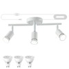 Dimmable 3 Light White Plug in Track Light White Plug