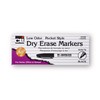 Charles Leonard Dry Erase Markers, Pocket Style with Bullet Tip,