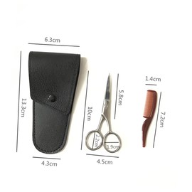 Baluue 3 Sets Small Eyebrow Scissors Cutting Scissors Stainless Steel Eyebrow Trimmer Perfect Grooming Kit for Men Barbers Salons