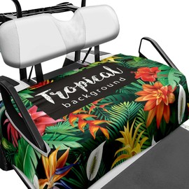 NICENEEDED 51" x 31" Boho Leaf Golf Cart Seat Covers, Golf Cart Seat Towel Blanket for 2-Seats Cart and Club Cars, Portable Towel Keeps Seat Warm and Comfortable