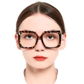 OCCI CHIARI 1.25 Oversized Reading Glasses Women Stylish Large Readers 1.0 1.5 2.0 2.5 3.0 3.5 1.25 1.75 2.25 2.75 4.0 (Leopard, 1.25)