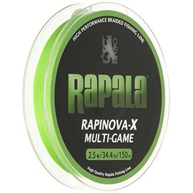Rapala(ラパラ) PEライン ラピノヴァX マルチゲーム 150m 2.5号 34.4lb 4本編み ライムグリーン RLX150M25LG