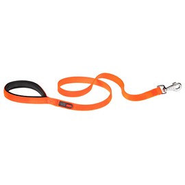 Ferplast Hundeleine DAYTONA, Hundeleine kleine Hunde, aus Nylon, 120 cm, mit bequemem gepolstertem Griff und Karabinerhaken aus Metall. Orange