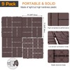 Goovilla Plastic Interlocking Deck Tiles, 9 Pack Outdoor Patio Flooring,
