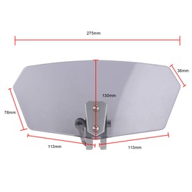 Bohaner Motorcycle Windscreen Smoke Wind Deflector Clip-on Wind Shield Attachment Motorcycle Adjustable Windscreen Spoiler Wind Shield Windscreen Electric Vehicles Wind Deflector