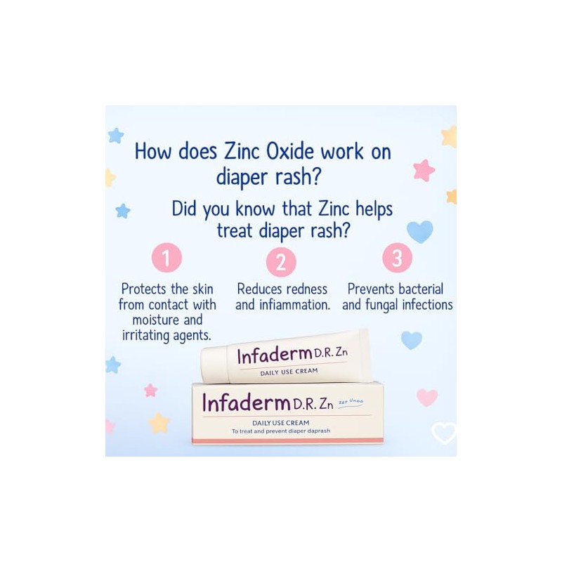 Infaderm Diaper Rash Cream for Baby – Fast Relief, Gentle