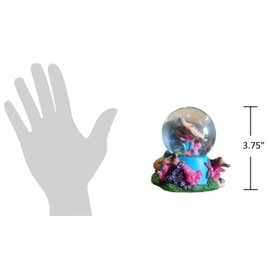 The Bridge Collection 3.75" Sea Turtle Water Globe-Seaturtle Waterglobe-Tabletop Globe-Glitter Snow Globes-Turtle Animal Snow Globe-Nautical Gift for Adults-Tabletop Water Globes-Summer Snow Globe