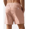 PLEPAN Men's Corduroy Shorts 5 Inch Casual Drawstring Elastic Waist