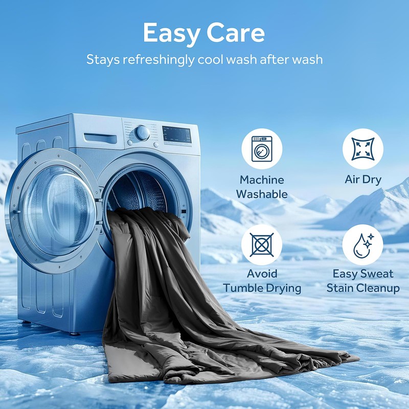 EASELAND Cooling Comforter Set King/Cali King Size for Hot Sleepers,Cooling